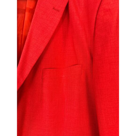 JP Designed In Italy Santa Suit Mens 52R Jacket 48x29 Pants Red - Picture 4 of 16